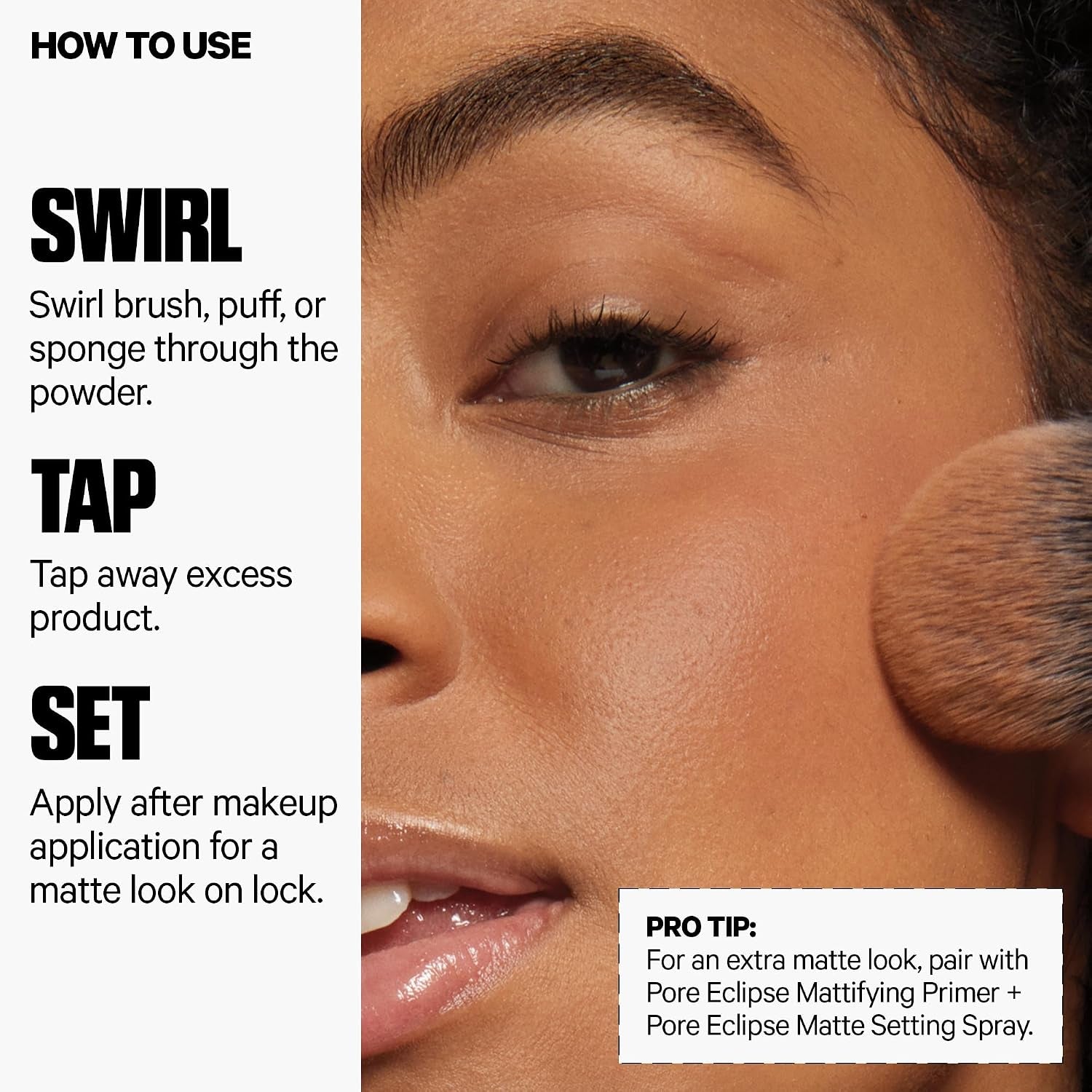 Milk Makeup Pore Eclipse Matte Translucent Setting Powder – Controls Shine, Blurs Pores + Sets Makeup up to 16 Hours – Weightless, Talc-Free Formula with a Matte Finish