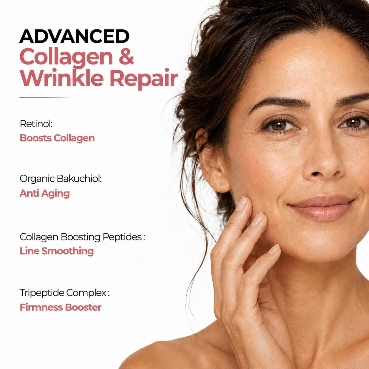 Retinol Anti-Aging Face Serum with Organic Bakuchiol, Organic Turmeric | Niacinamide & Hyaluronic Acid for Fine Lines, Texture & Radiance | 1 Fl Oz