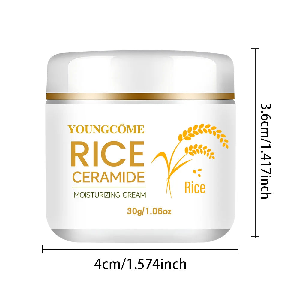 30/60G Rice Cream for Face White Rice Essence Brightening Moisturizing Cream Lightweight Moisturizer Face Cream Smooth Lines