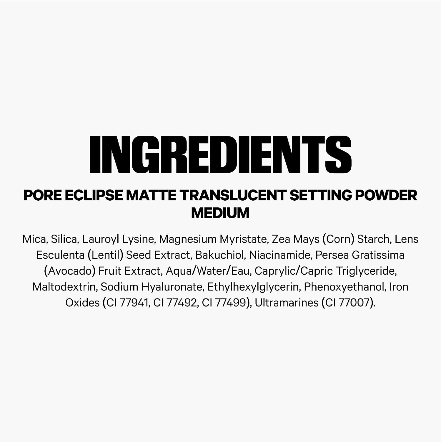 Milk Makeup Pore Eclipse Matte Translucent Setting Powder – Controls Shine, Blurs Pores + Sets Makeup up to 16 Hours – Weightless, Talc-Free Formula with a Matte Finish
