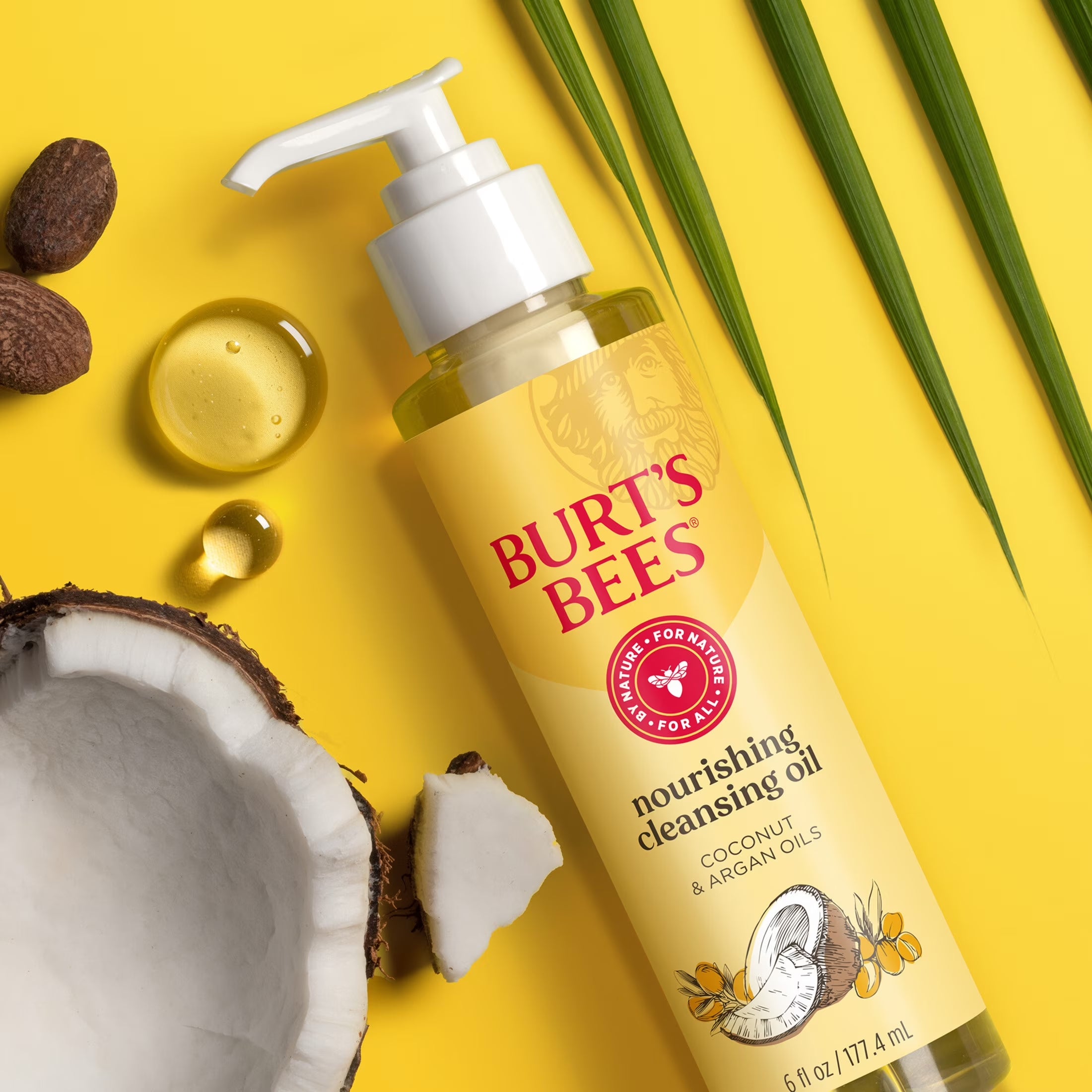 Nourishing Cleansing Oil Face Wash with Coconut and Argan Oils, 6 Fl Oz