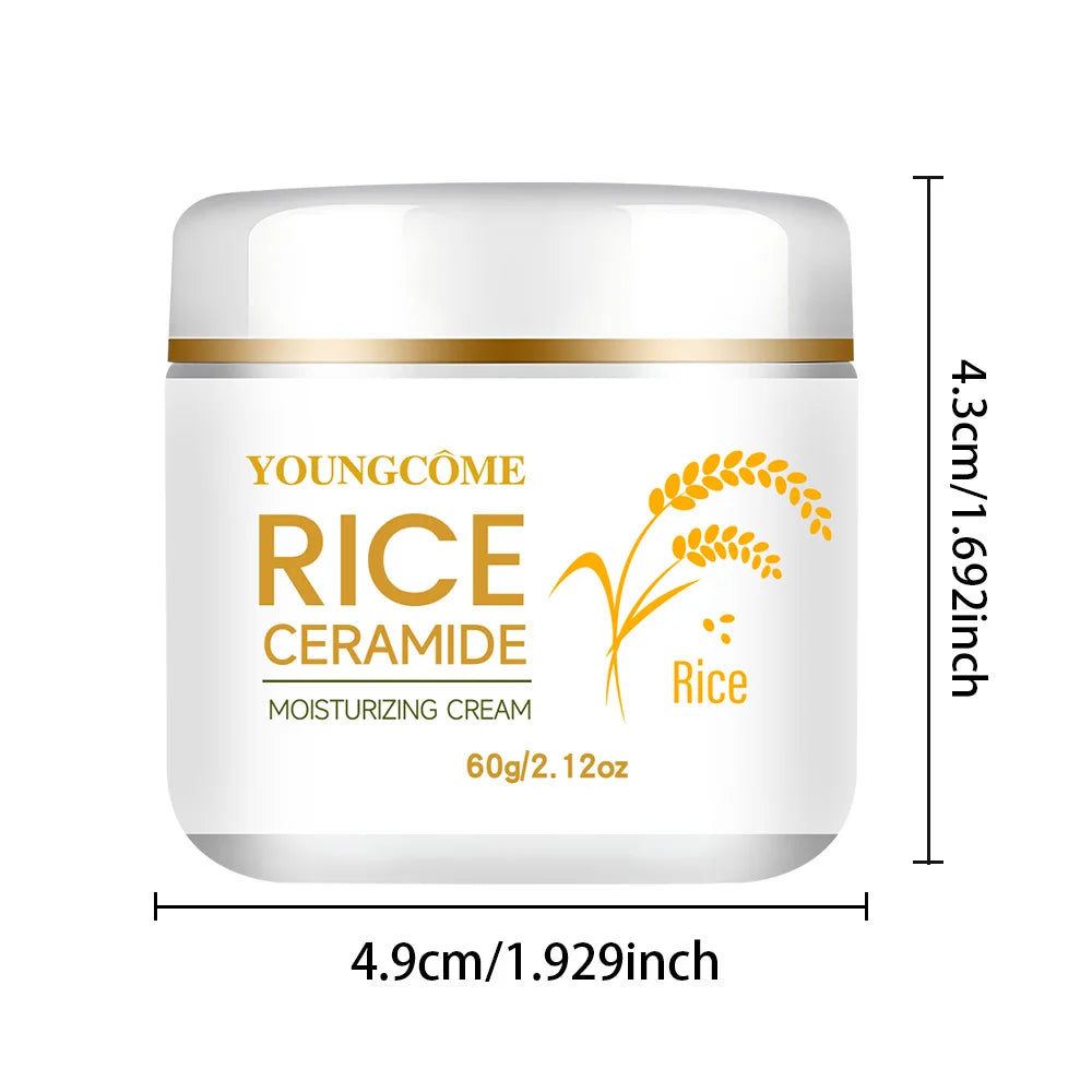 30/60G Rice Cream for Face White Rice Essence Brightening Moisturizing Cream Lightweight Moisturizer Face Cream Smooth Lines