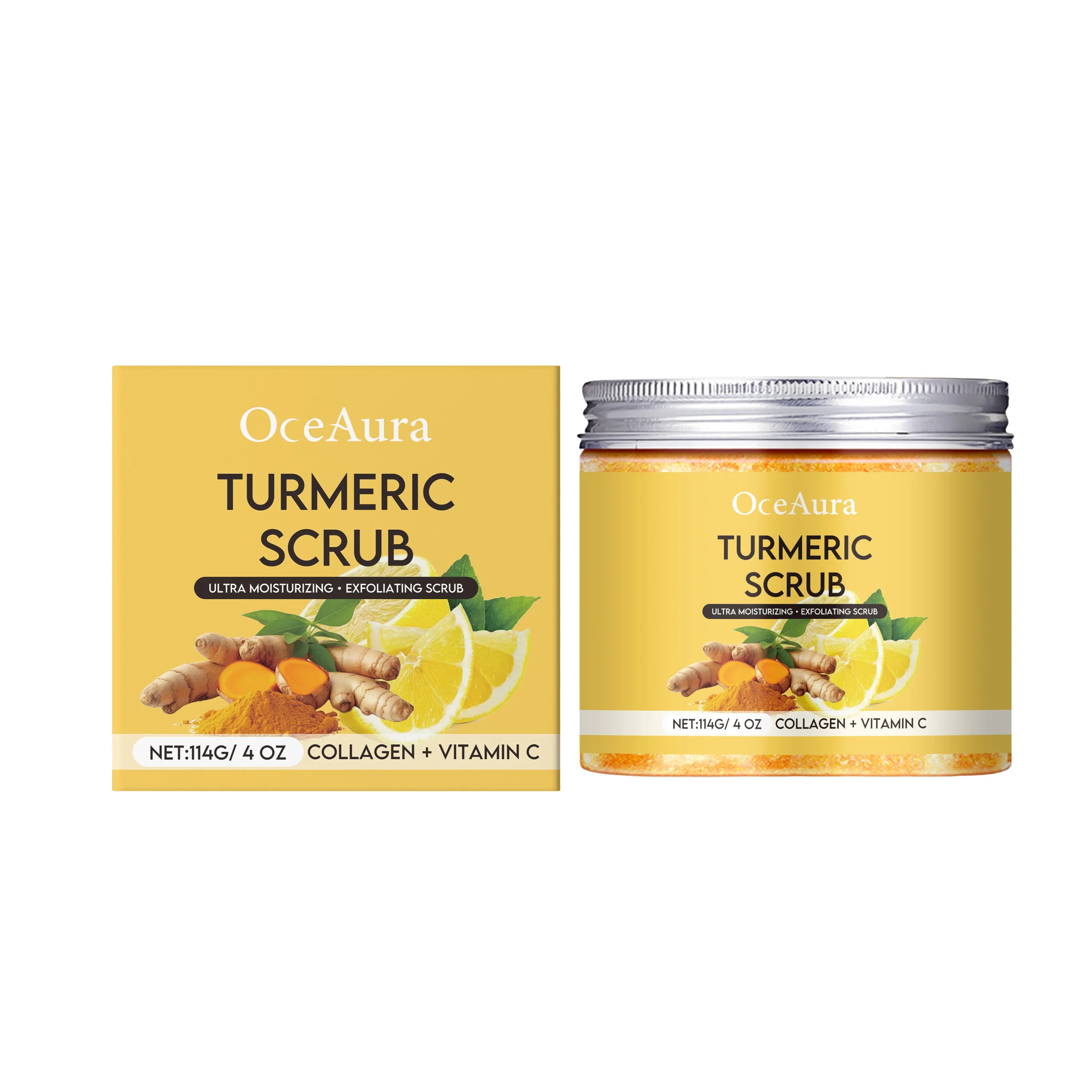 Turmeric Exfoliating Body Scrub – Deep Cleansing & Smoothing Body Polish for Radiant Skin