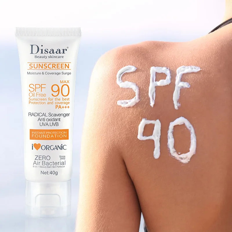 SPF 90+ Waterproof Sunscreen – Broad Spectrum UV Protection for Face & Body | Lightweight Sunblock Cream