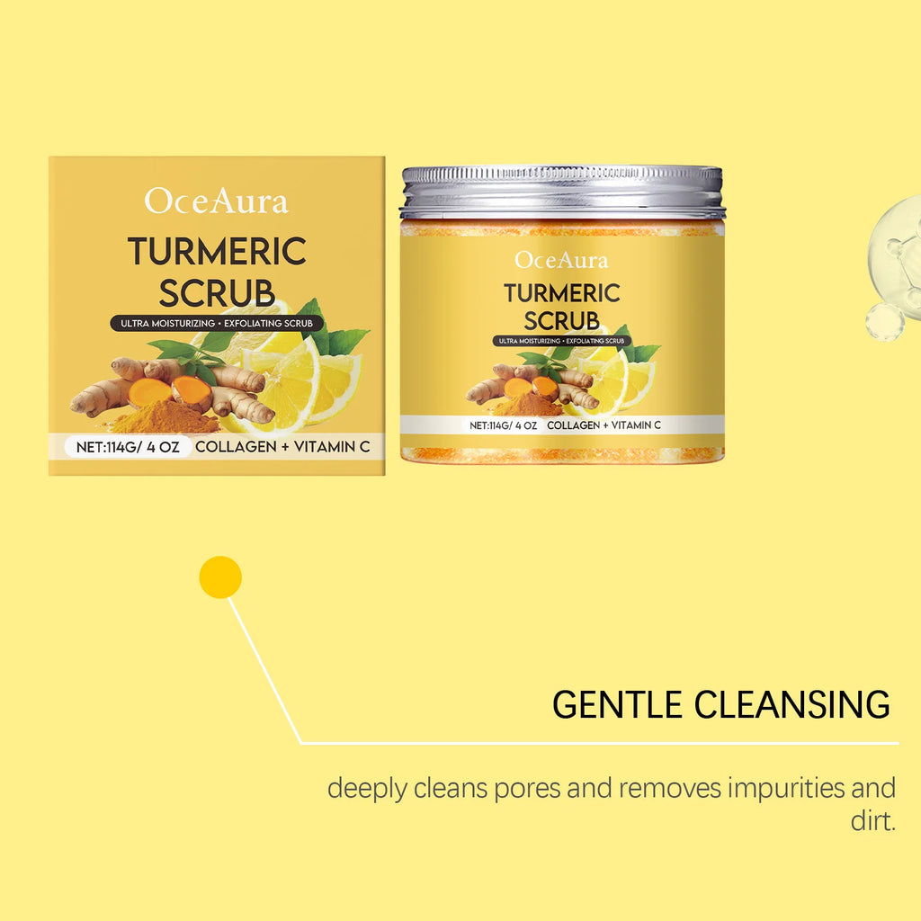 Turmeric Exfoliating Body Scrub – Deep Cleansing & Smoothing Body Polish for Radiant Skin
