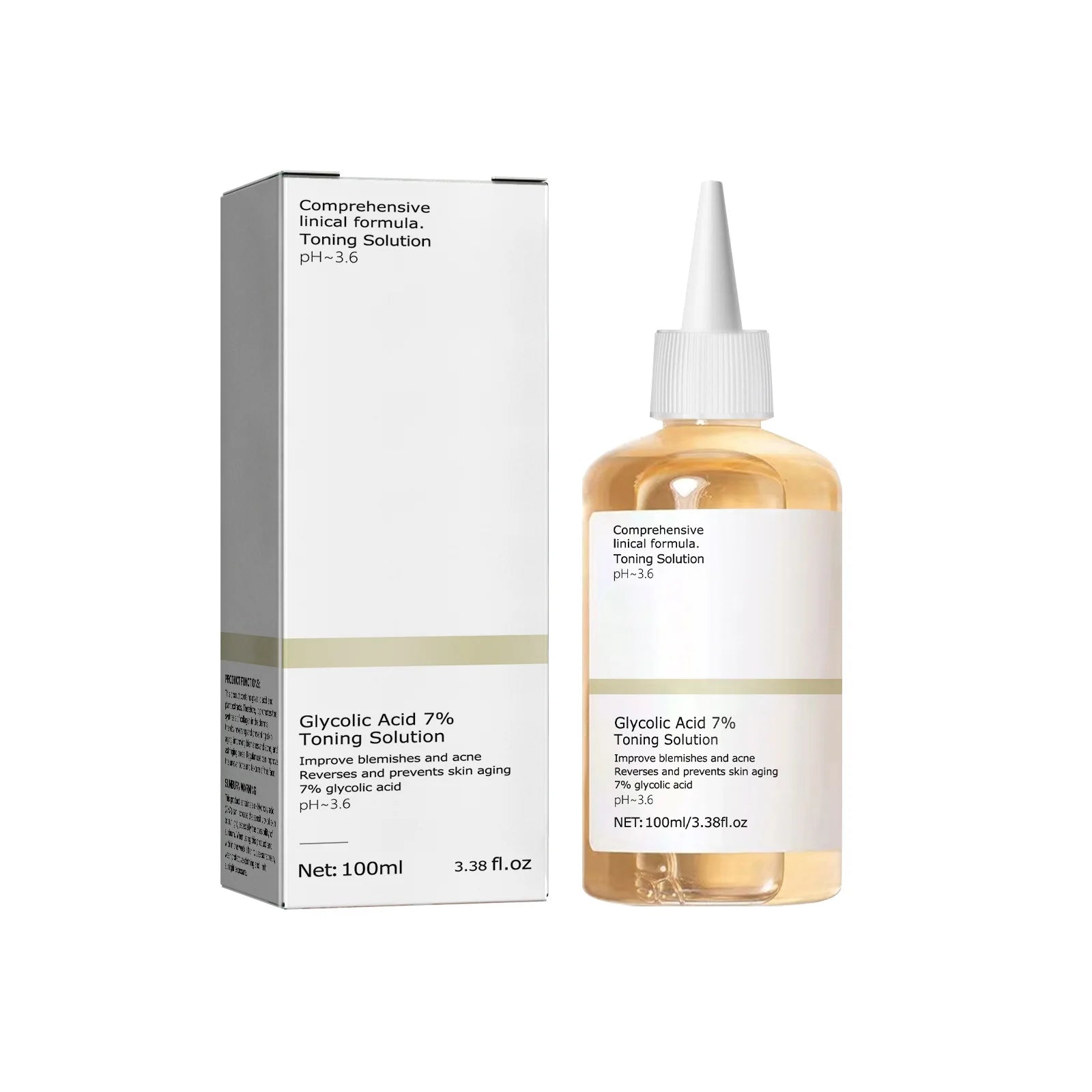 Glycolic Acid 7% Toning Solution – Exfoliating Toner for Smoother, Brighter & Clearer-Looking Skin | 100ml