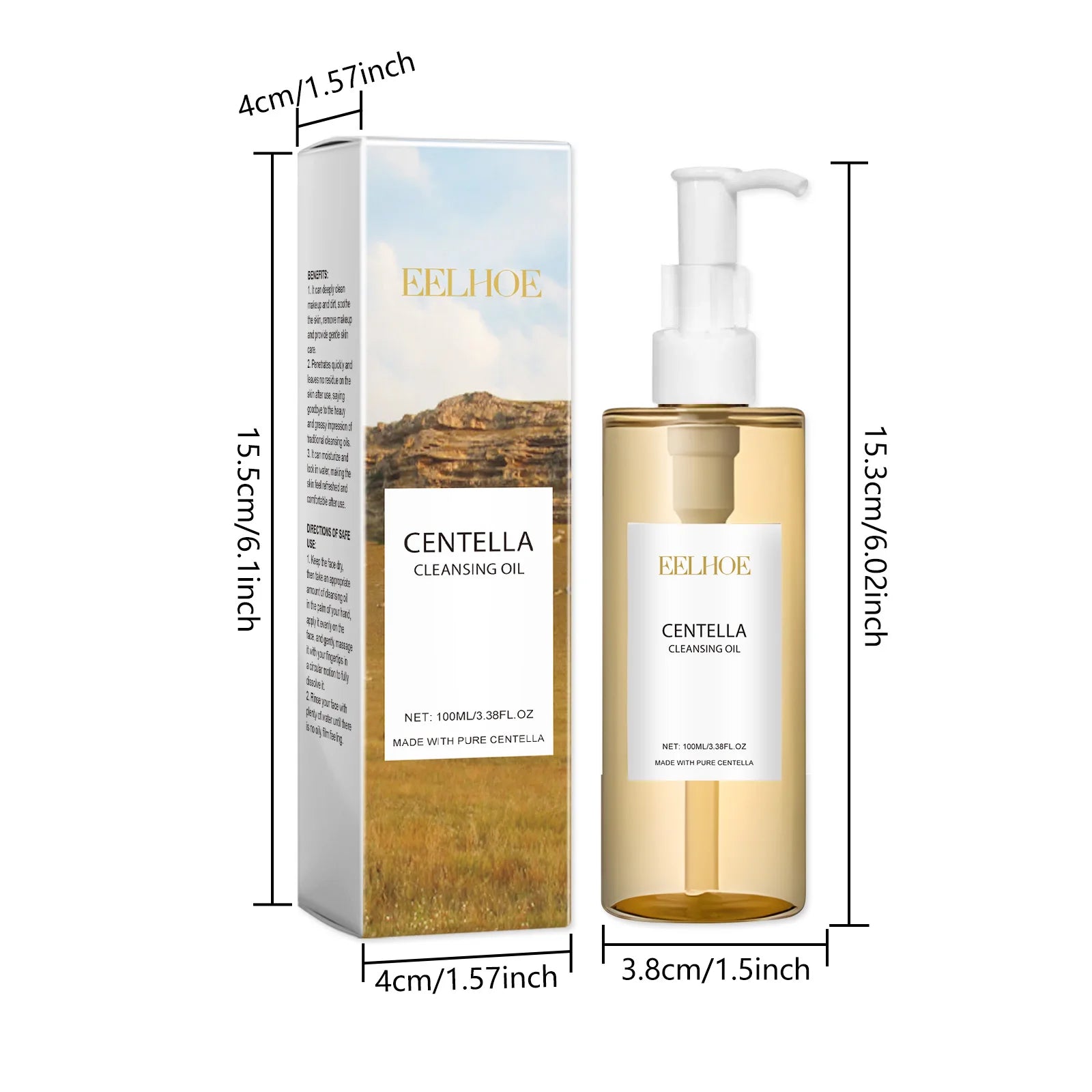 Centella Skincare Set – Face Wash, Cleansing Oil & Serum for Soothing, Hydrating & Glowing Skin