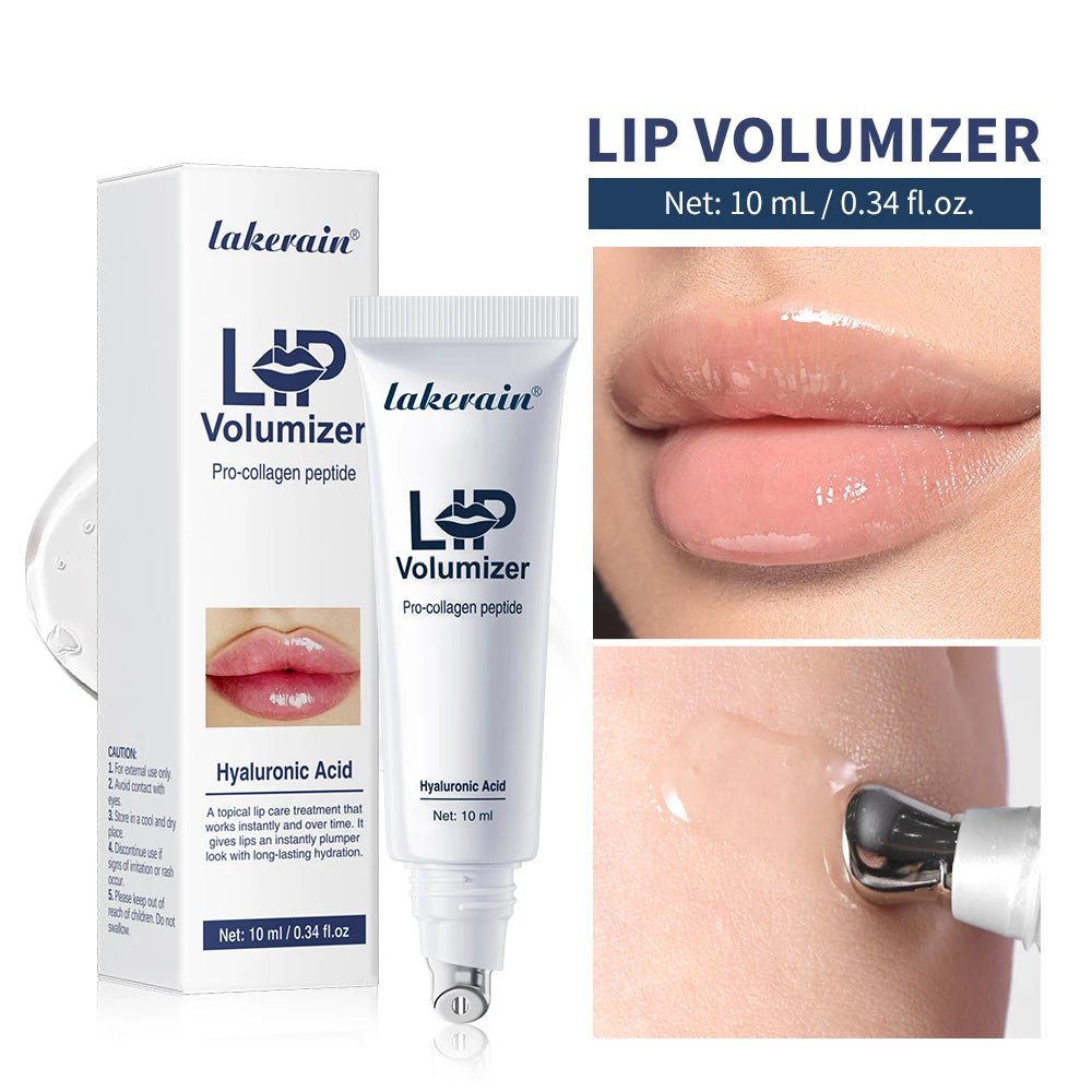 Lakerain Lip Volumizer – Hyaluronic Acid & Pro-Collagen Peptide Lip Plumper (10ml)