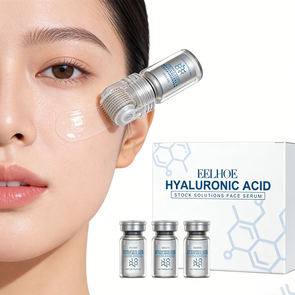 EELHOE Hyaluronic Acid Face Serum – Deep Hydration & Skin Repair Roller Essence Set