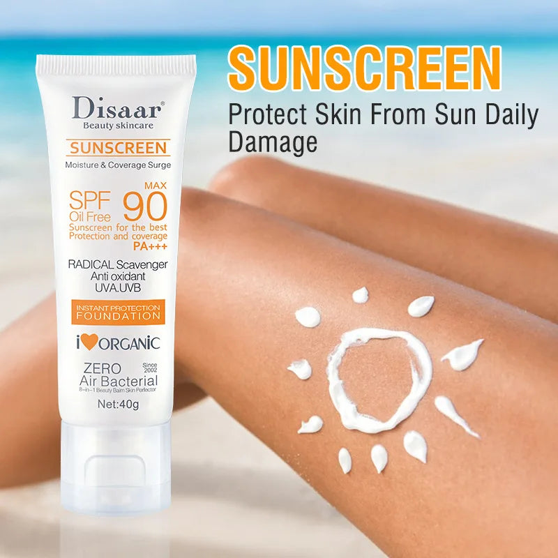 SPF 90+ Waterproof Sunscreen – Broad Spectrum UV Protection for Face & Body | Lightweight Sunblock Cream