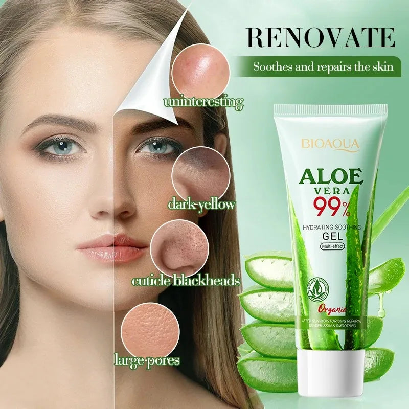 Aloe Vera Moisturizing Gel – Hydrating Face & Body Gel for Soothing & Refreshing Skin