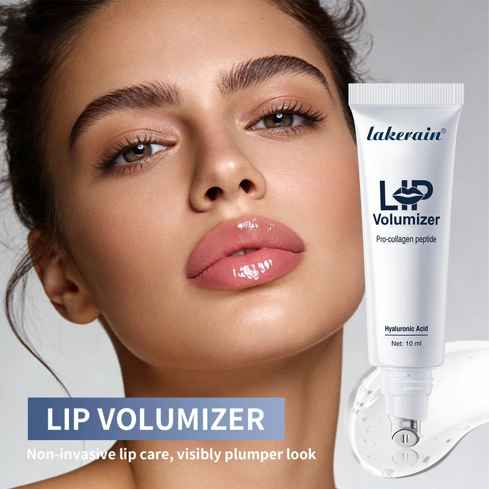 Lakerain Lip Volumizer – Hyaluronic Acid & Pro-Collagen Peptide Lip Plumper (10ml)