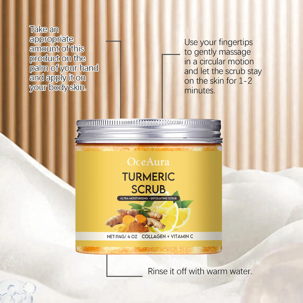Turmeric Exfoliating Body Scrub – Deep Cleansing & Smoothing Body Polish for Radiant Skin